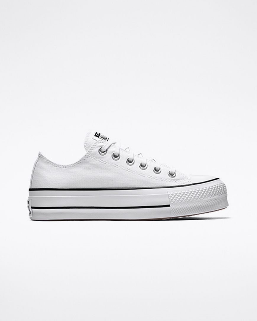 Women\'s Converse Chuck Taylor All Star Lift Canvas Low Top Platform Shoes White / Black / White | AU 3E649Y